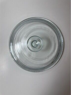 Vintage Pyrex 17 G5C 08 Replacement Glass Lid Corning Ware Clear Teal Tint EUC